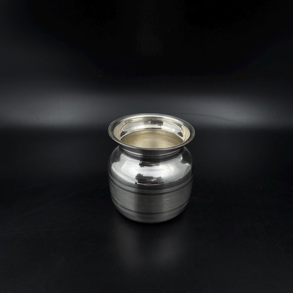 Handcrafted Pure Silver Lota Kalash | Traditional Water Pot for Pooja | Elegant Indian Temple Vessel