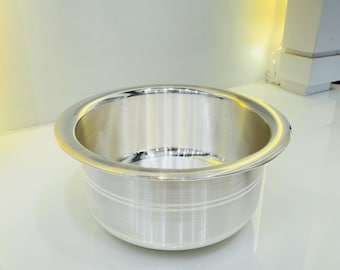 Handcrafted Pure Silver Cooking Pot: Traditional Kitchen Decor (810 gm)
