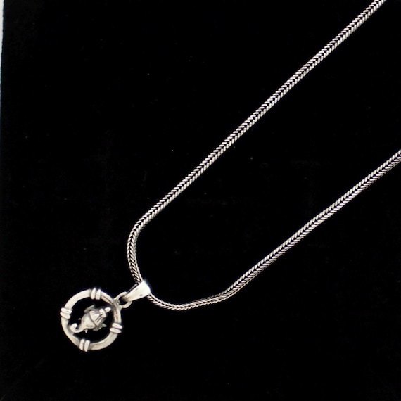 Sterling Silver Hindu God Pendant Necklace: Minimalist Unisex Jewelry