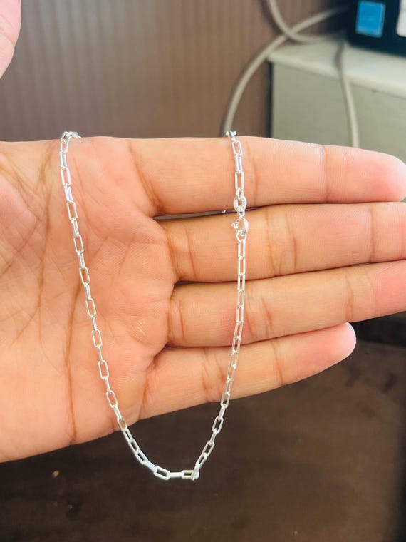 Sterling Silver Chain Necklace: Unisex 925 Silver, 18 Inch
