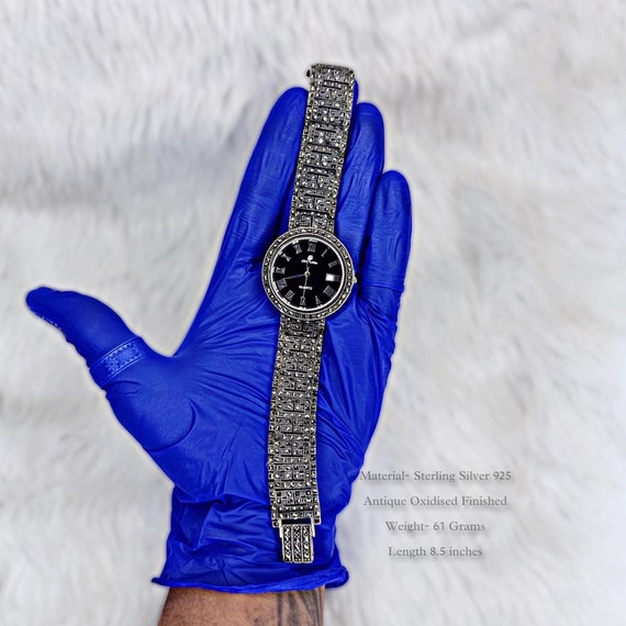 Luxury Mens Watch - 925 Silver Men's Watch with Roman Dial & Intricate Design - Timeless Gift for Him, Elegant Timepiece, Anniversary Gift