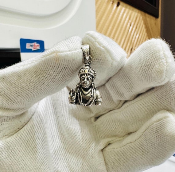 925 Silver Oxidised Hanuman Pendant | Spiritual Jewelry | Hindu God Necklace | Unique Gift for Devotees & Collectors