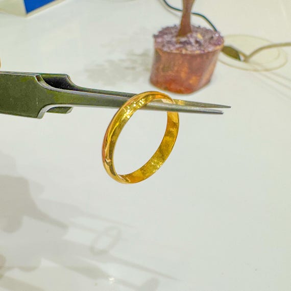 22k Solid Gold Ring | Minimalist Unisex Wedding Band for All