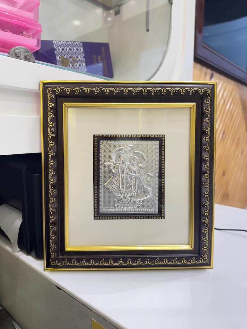 925 Silver Radha Krishna Wall Frame: Antique Hindu Religious Art - Etsy ...
