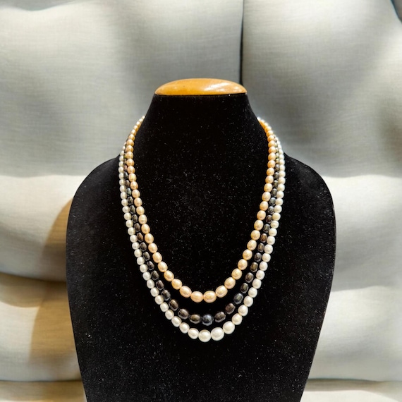 Real Pearl Necklace | Elegant Multi-Strand Freshwater Pearls for Weddings, Bridal Jewelry & Special Occasions