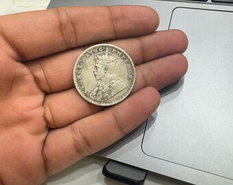 1919年 英国インド銀ルピー貨幣 - キング・ジョージ5世 アンティーク