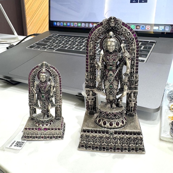 Lord Rama Idol, Hindu Temple Statue, Handcrafted Devotional Decor