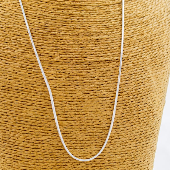 925 Sterling Silver Snake Chain Necklace | Smooth Flat Everyday Jewelry
