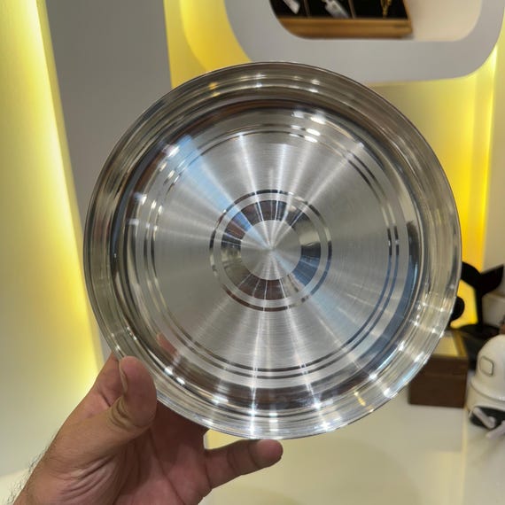 Handcrafted Pure Silver Plate | Traditional Silver Thali | Authentic Dinnerware & Luxury Gift for Weddings