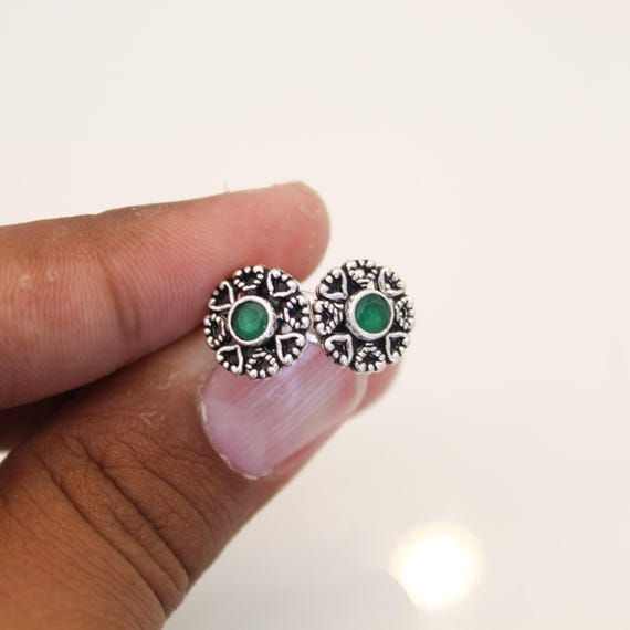 Silver Green Stone Toe Ring, Adjustable Heart Design Bichiya for Women, Oxidized Silver Foot Jewelry, Lightweight Traditional Footwear