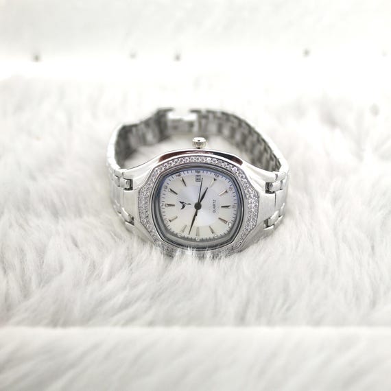 925 Silver Women's Watch: Vintage-Inspired Crystal Wristwatch