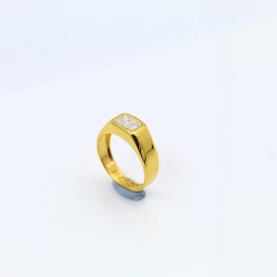 Men’s Gold Ring Moissanite Diamond (Classic Design)