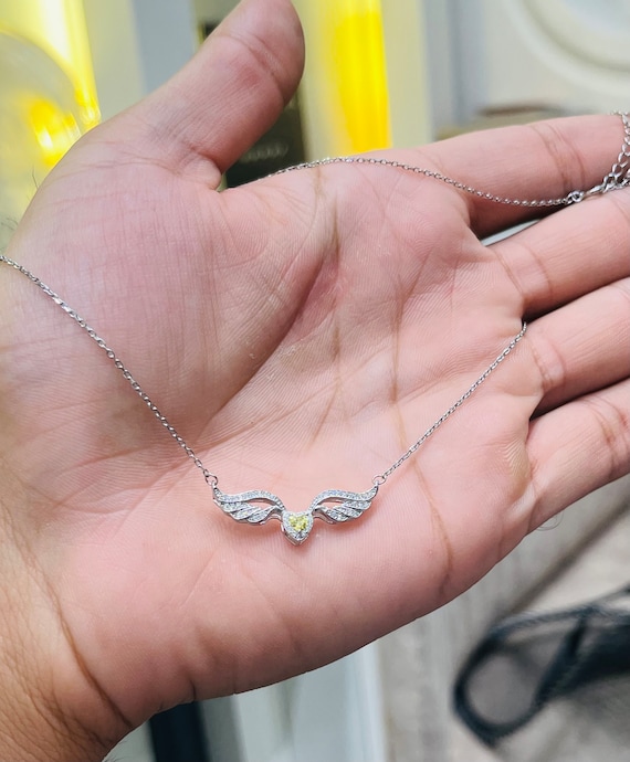 Sterling Silver Feather Necklace, 925 Purity Silver Chain Pendant, Unique Birthday Present Idea