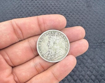 1919年 英国インド銀ルピー貨幣 - キング・ジョージ5世 アンティーク