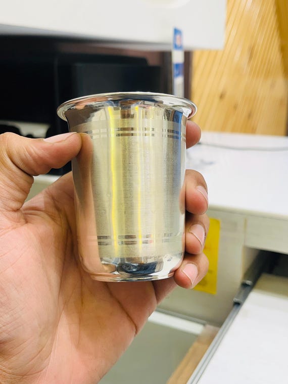 Silver Glass Decorative Art Piece | 100% Pure Silver Handmade Home Décor | Unique Gift Idea for Any Occasion