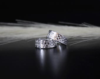 Handmade Silver Toe Ring - Adjustable Geometric Minimal Design