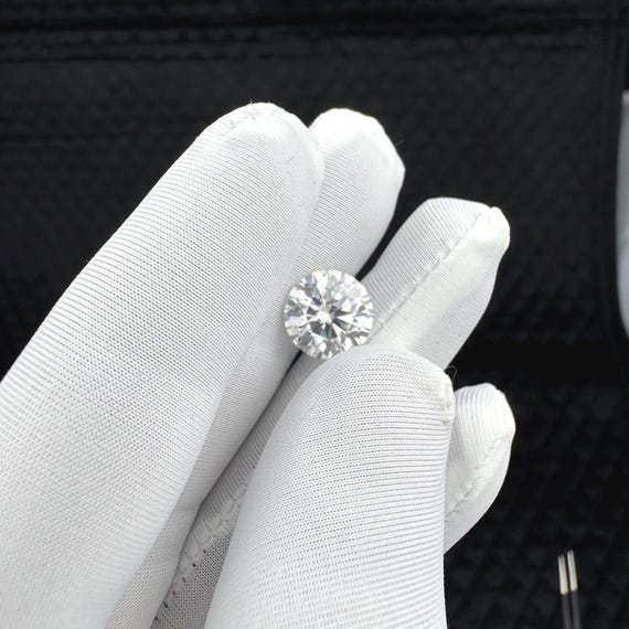 10mm Round Moissanite Engagement Stone: D Color VVS1 Clarity, GRA Certified