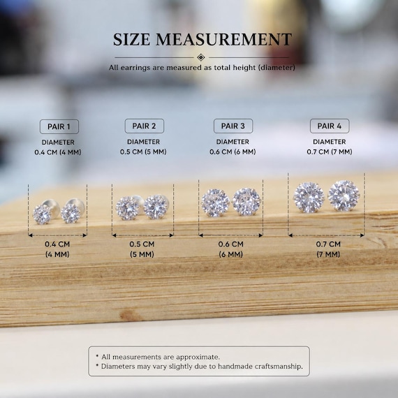 Mini Crystal Stud Earrings, Dainty 4mm 5mm 6mm 7mm Sizes, Minimalist Tiny Everyday Jewelry, Gift for Her, Simple Elegant Ear Studs