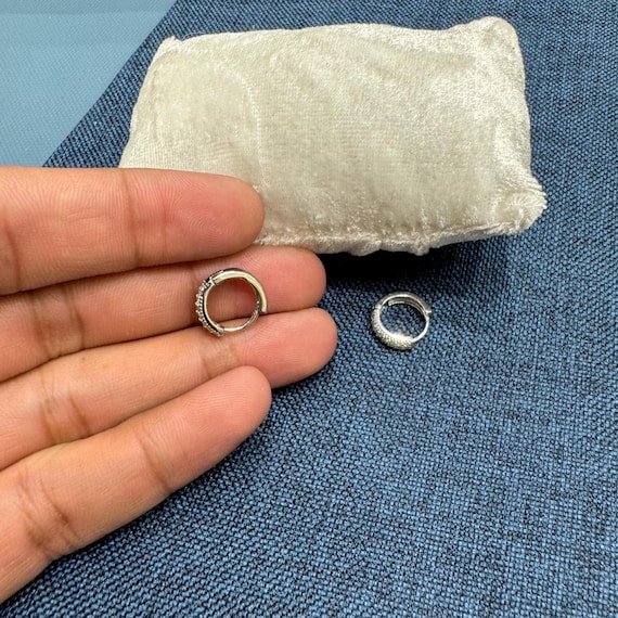 Sterling Silver Huggie Hoop Earrings: Dainty Minimalist Jewelry