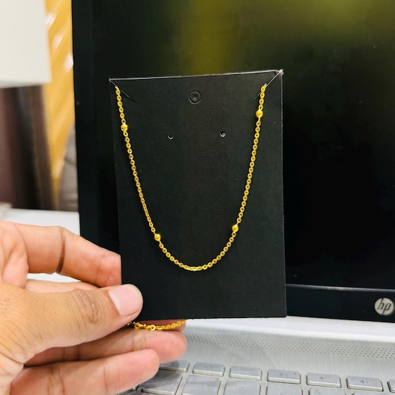22k Gold Chain Necklace: Elegant Women's Jewelry Gift