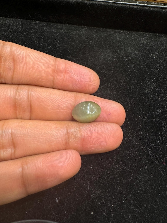 Green Opal Cabochon: Polished Oval Gemstone, Healing Crystal