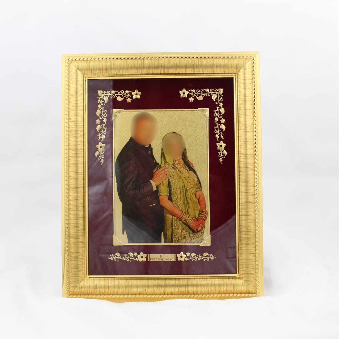 Photo Frame Gold Thing Pure 999 Gold Photo Frame: Personalised Luxury Keepsake - Etsy