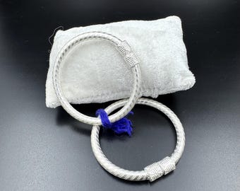 Kids Silver Bangles Handcrafted Baby Bracelets with Intricate Detailing – Perfect Gift for Newborns & Toddlers