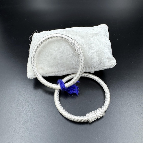 Kids Silver Bangles Handcrafted Baby Bracelets with Intricate Detailing – Perfect Gift for Newborns & Toddlers