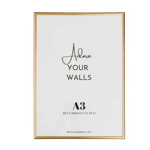 Slim Gold Frame A3/A4 Poster Picture Contemporary Thin Modern Etsy UK