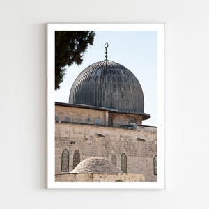 Masjid Al Aqsa, Al-Qibli Mosque Palestine Islamic Wall Art Print Jerusalem Architecture Poster