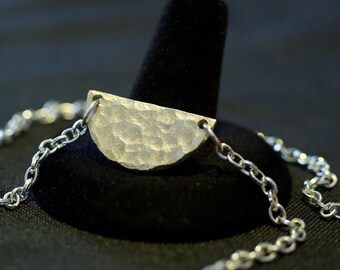 Half moon Hammered Necklace