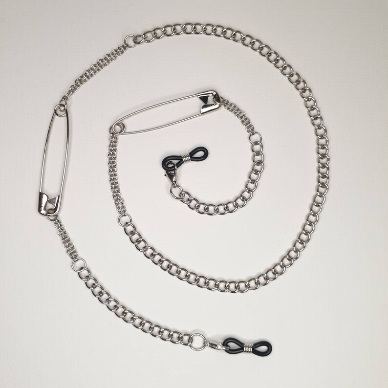 Safety Pin Glasses and Mask Chain Etsy