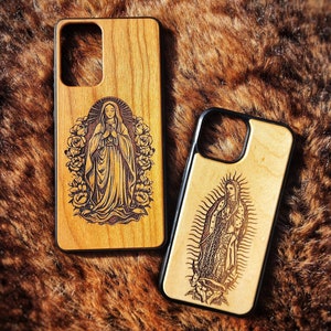 Jungfrau Maria Handyhülle iPhone 13 14 15 16 Mini Plus + Pro Max katholische Jungfrau Maria iPhone Lady Guadalupe
