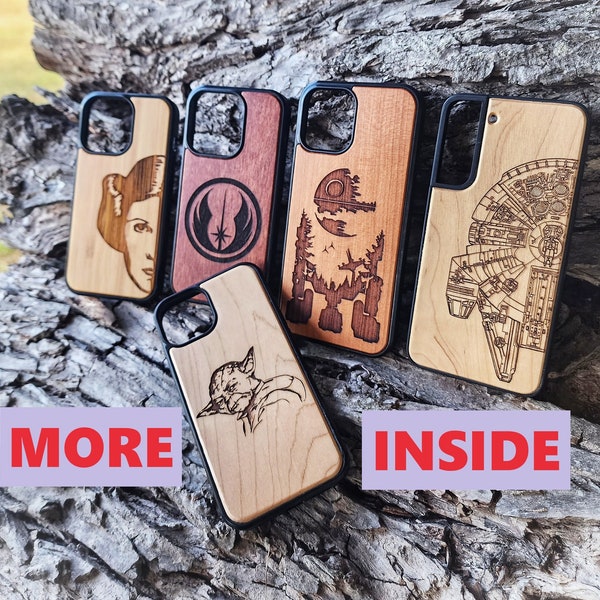 Star Wars Phone Case - Wood Phone Case - Rebel Alliance Phone Case - For iPhone 13 14 15 Pro Mini Plus ProMax Max - Personalized Phone Case