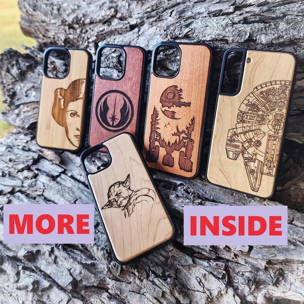Wood Phone Case - Star Wars Phone Case - Rebel Alliance Phone Case - For Samsung Galaxy S20 S21 S22 Note 20 Ultra FE + Plus - Personalized