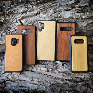 Echte Holz Handyhülle Samsung Galaxy S8 S9 S10 S10e S10 5G S20 Hinweis 8 9 10 20 Plus FE Ultra + Samsung Holzcase