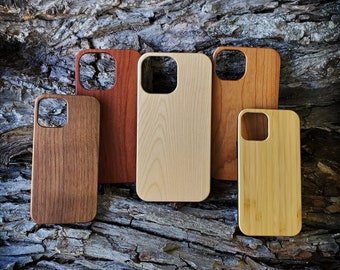 Wood Phone Case - For iPhone 12 13 Mini Pro Promax Max - Real Wood Phone Case