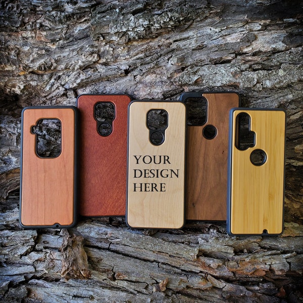 Custom Phone Case - Wood Phone Case - Logo Phone Case - For Motorola G9 Play G Stylus 5G One Zoom Edge Plus + 2019 2020 2021