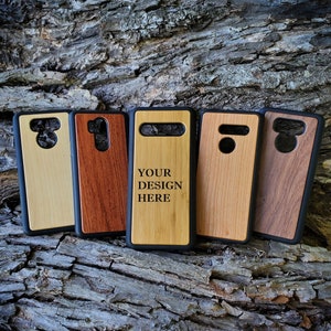 Custom Phone Case LG G6 G7 G8 G9 V60 Real Wood Phone Case Personalized Logo Phone Case Engraved