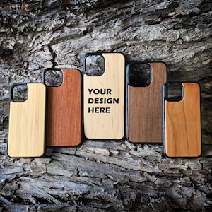 Custom Phone Case Logo Wood Phone Case iPhone for 13 14 15 16 Pro Max Mini Plus + Business Logo Phone Case Personalize