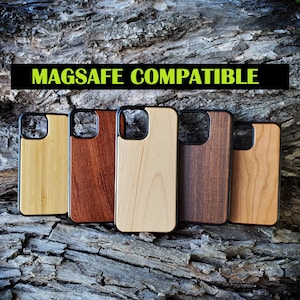 Real Wood Phone Case iPhone 12 13 14 Pro Mini Pro Max Plus + MagSafe For Engraving Wood Burning Pyrography