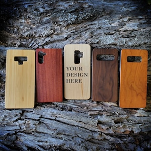 Custom Phone Case Logo Wood Phone Case Samsung Galaxy S8 S9 S10 S20 Note 8 9 10 Plus + Ultra Business Logo Phone Case Personalize