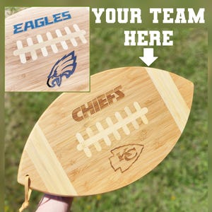 Football Cutting Board Custom Charcuterie Cutting Board Football Team