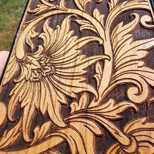 Baroque Case for Samsung Galaxy S24 S25 S26 Real Wood Phone Case Tooling Cute Phone Case Tooled image 10