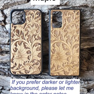 Baroque Case for Samsung Galaxy S24 S25 S26 Real Wood Phone Case Tooling Cute Phone Case Tooled image 9