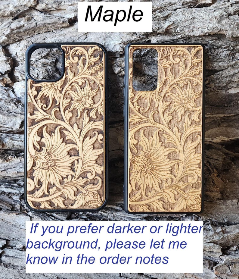 Baroque Case for Samsung Galaxy S24 S25 S26 Real Wood Phone Case Tooling Cute Phone Case Tooled image 9