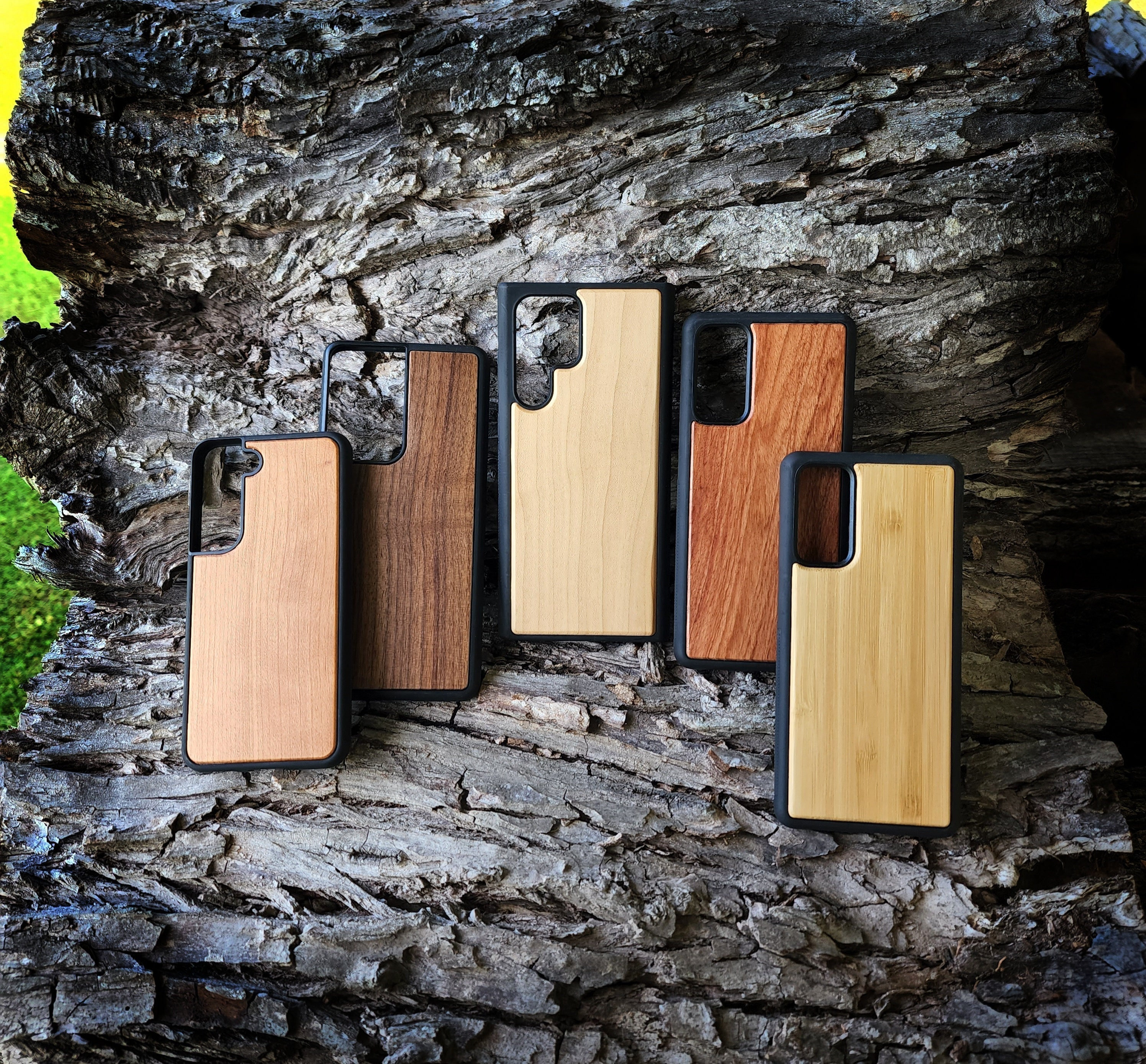 Real Wood Phone Case Samsung Galaxy S21 S22 Ultra Plus + FE For Engraving Wood Burning Pyrography