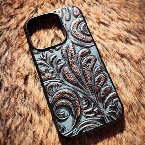 Étui pour iPhone en cuir design occidental pour iPhone SE 6 7 8 X XS XR 11 12 13 14 15 16 Pro Max Mini Plus + étui pour iPhone en cuir véritable de style occidental