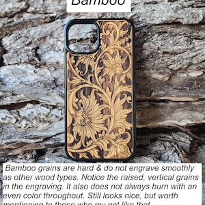 Baroque Case for Samsung Galaxy S24 S25 S26 Real Wood Phone Case Tooling Cute Phone Case Tooled image 6