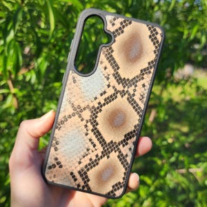 Leather Metallic Python Smooth Phone Case for iPhone 6 to 17